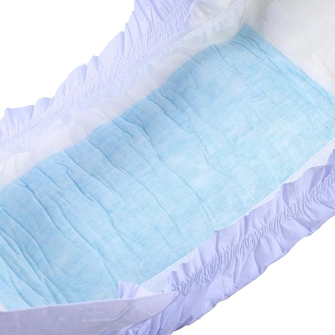 CutiePlusU Disposable Adult Diaper Heavy Absorption Dry Surface Adult Diapers All Night- Purple 10 Pieces (Medium 28"-38")