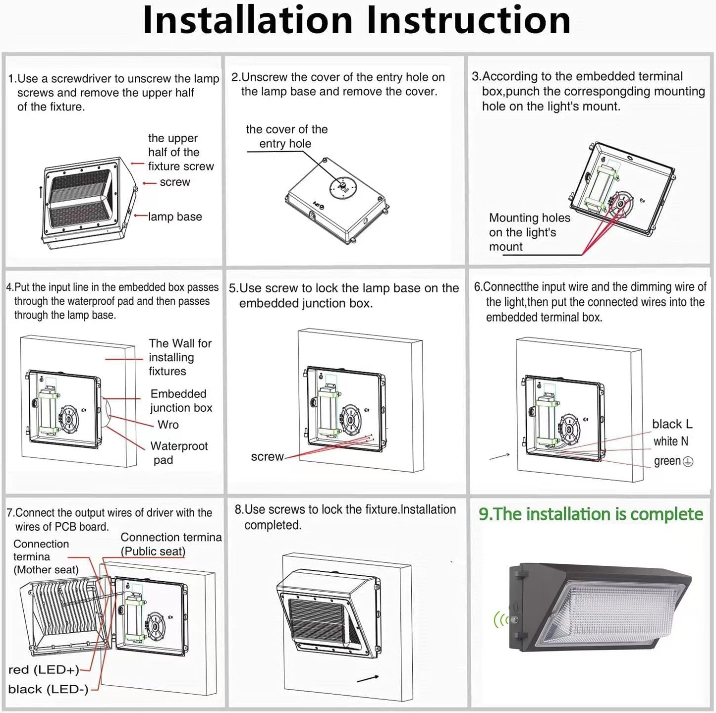 Paktonvo 100W Led Wall Pack Dusk To Dawn 13000Lm 5000K Daylight Commercial Security Lighting 400-600W Mh Equivalent 100-277V Etl Certified Outdoor Led Wall Pack Light For Parking Lot Doorway House