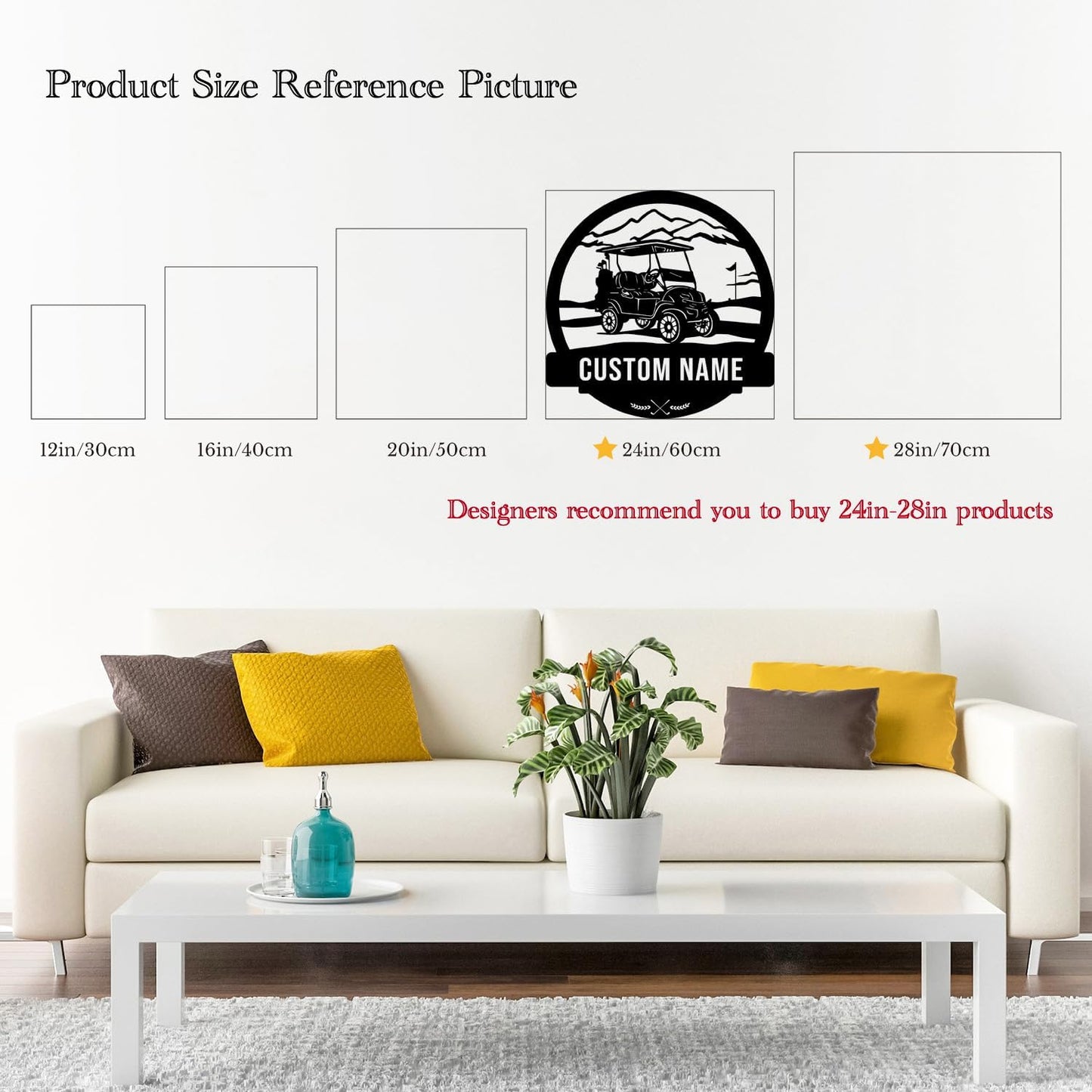 Custom Golf Metal Signs, Personalized Signage Wall Art Decor, Golfer Name Signs, Golf Metal Home Decor, Golf Club Signs (Style-8)