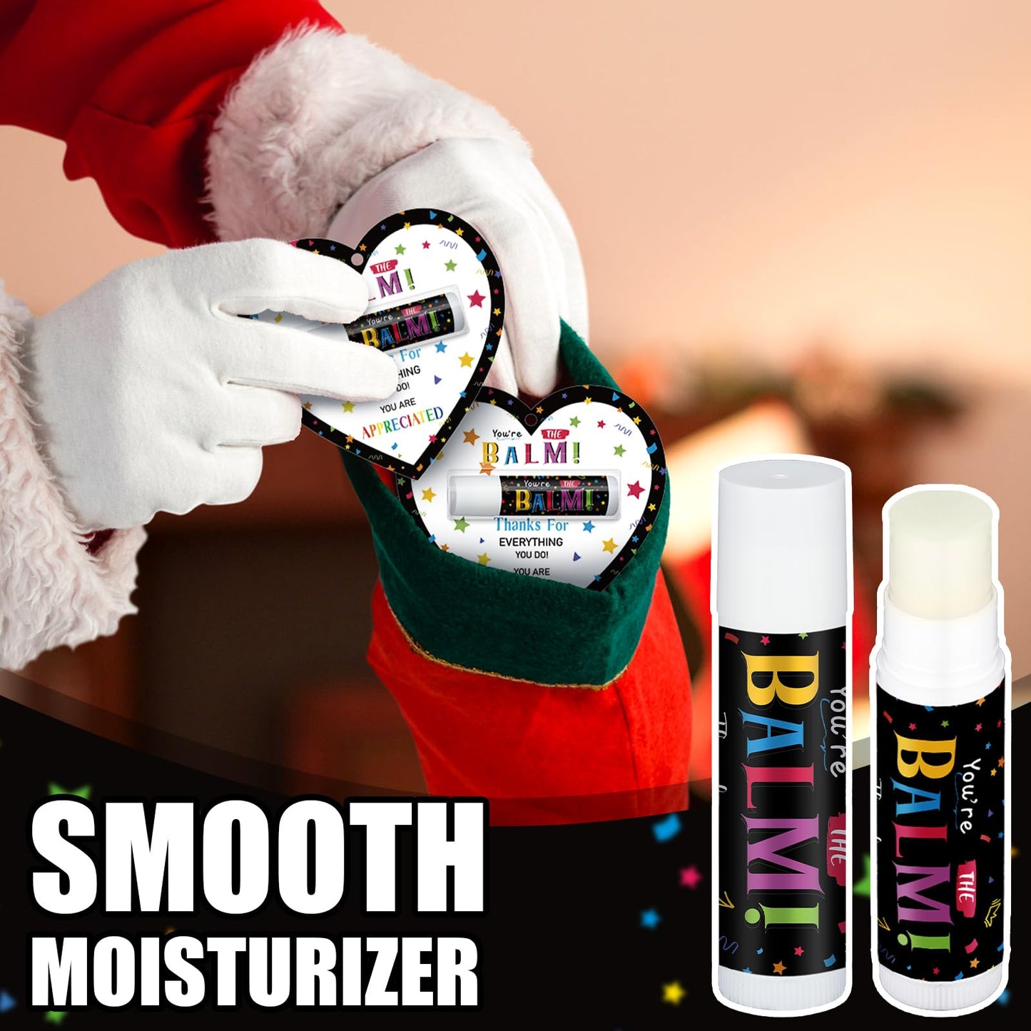 Sacubee 30 Pack Christmas Employee Appreciation Gifts Bulk Lip Balms Teacher Staff Team Thank You Gifts You're the Balm Thanksgi
