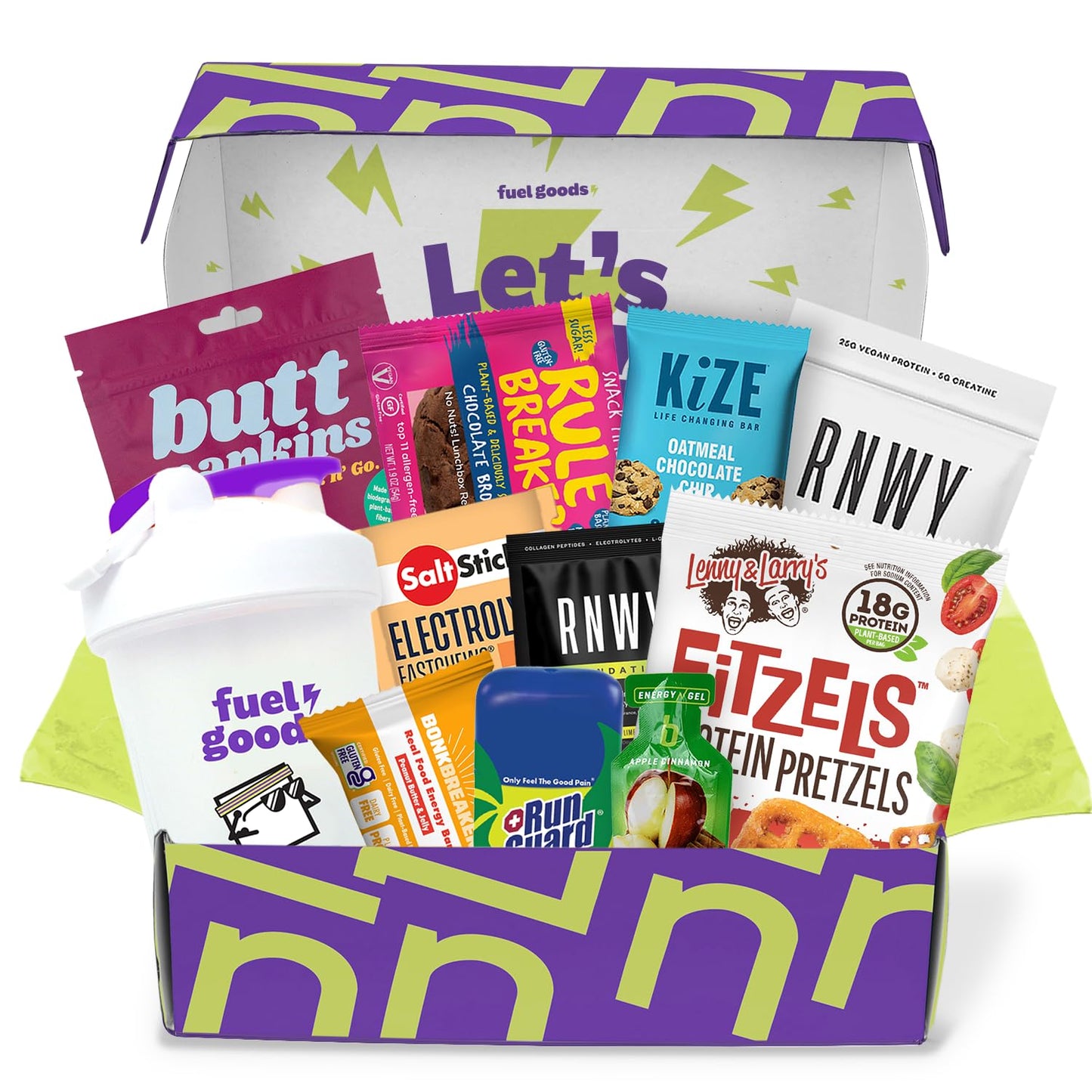 The RunnerBox by Fuel Goods - Best Running Gift Box for Women and Men 10-12 Runner Essentials for Training Recovery and Race Day; Marathon Gifts