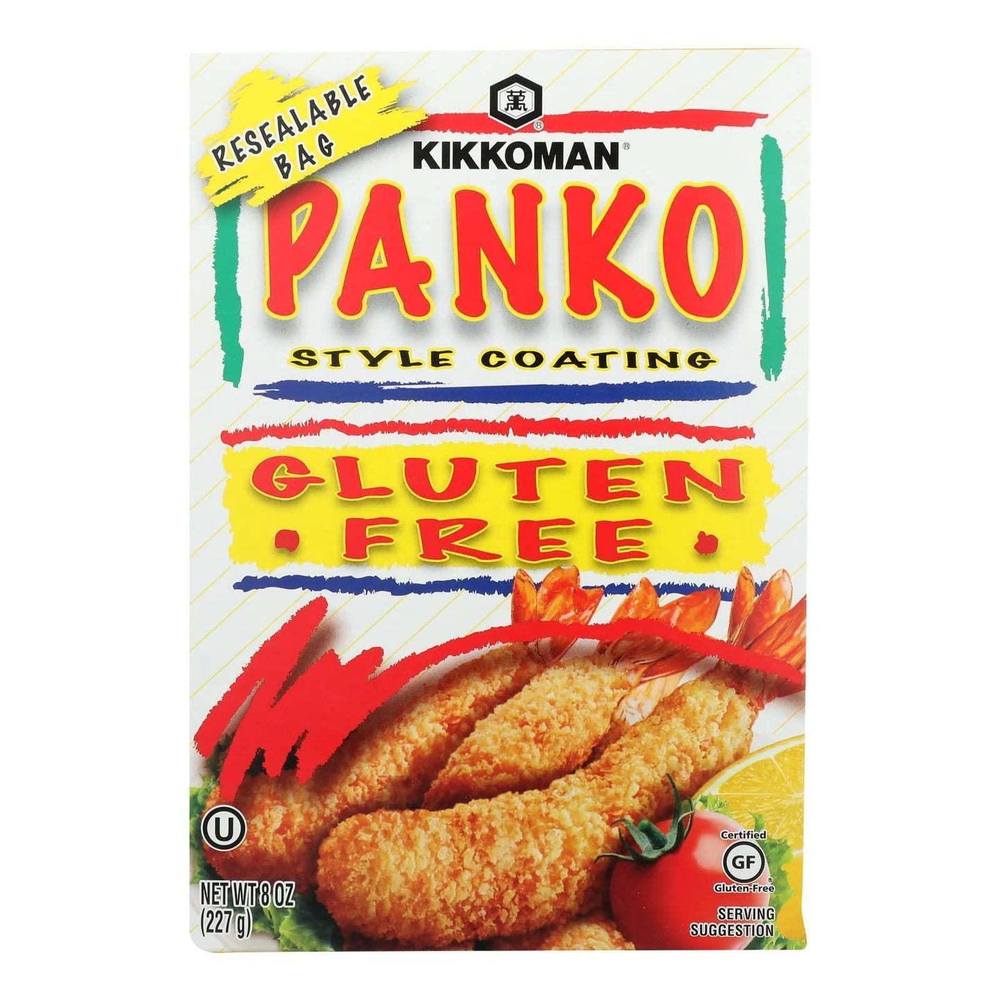 Kikkoman Panko Style Coating - Natural Flavor, Delicate and Crisp Texture, Gluten-Free Breadcrumbs, Ideal for Baked Dishes, Meat