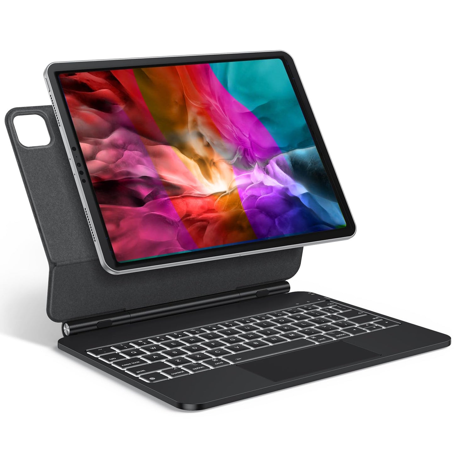 TECURS Keyboard Case for iPad Air 5 2022/Air 4 2020 10.9 inch with Trackpad for iPad Pro 11 inch (4/3/2/1 Gen) - Magic Keyboard Magnetic Design Floating Backlit,Black -Like New