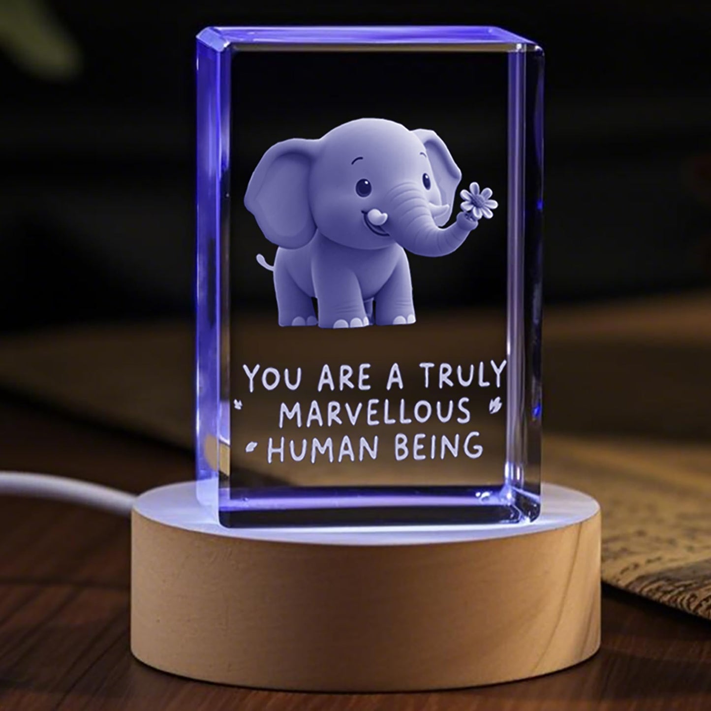 YouerCrystal Elephant Gifts for Women, Friendship Gifts for Women Best Friends Sisters, Birthday Gift, 3D Elephants Decor Crysta