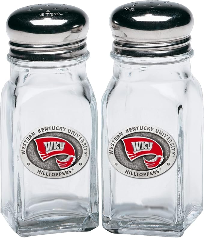 Heritage Pewter Western Kentucky Salt and Pepper Shaker Set of 2 Bottles | Expertly Crafted Pewter Glass