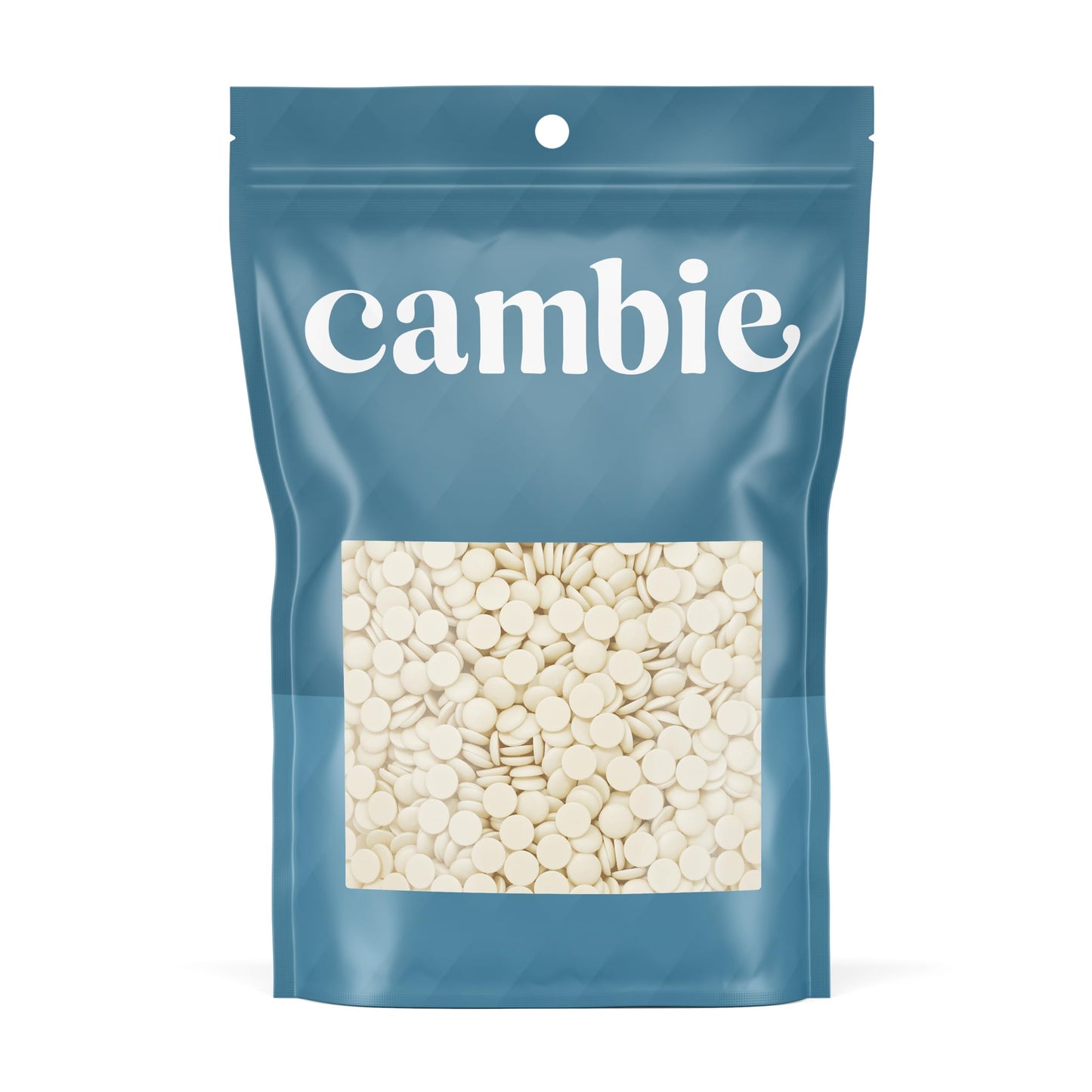 Cambie White Chocolate Couverture 28% 1 Pound of White Chocolate Chips European Style Couverture for Chocolatiers Pastry Chefs Home Bakers and Professionals 1 Pound