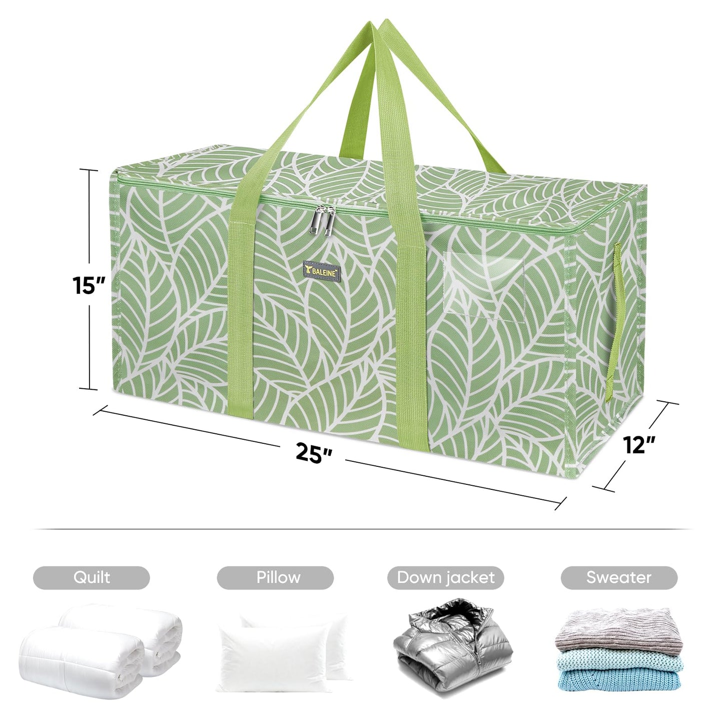 BALEINE Extra Large Storage Tote + 2 Pack Clothes Storage Bags