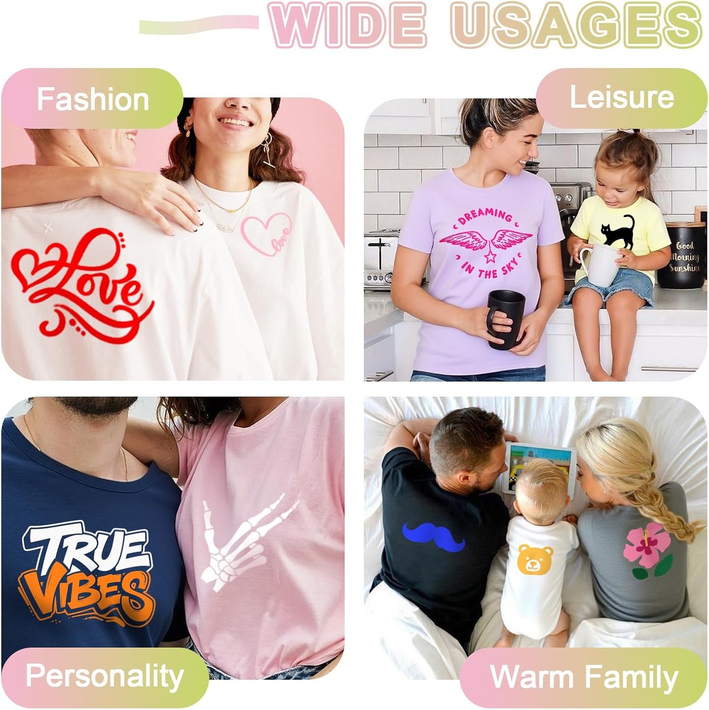 Yellow PU Heat Transfer Vinyl, 12 Pcs 12"x10" HTV Sheets – Soft & Stretchable Iron-On Vinyl, Easy to Cut & Weed, Compatible with Cricut & Silhouette – Great for DIY Family Shirts & Crafts