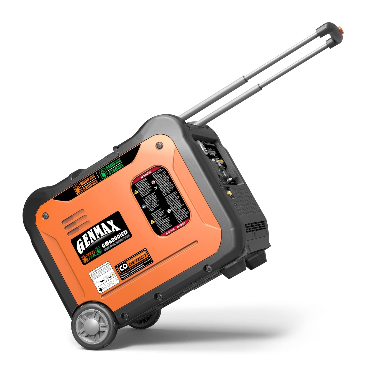 Genmax Portable Inverter Generator,6000W Super Quiet Dual Fuel Portable Engine With Remote/Electric Start,Lightweight For Backup