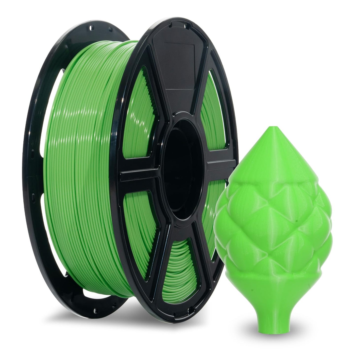 FLASHFORGE ABS Pro Filament 1.75mm Green, 3D Printer Filament 1kg (2.2lbs) Spool-Dimensional Accuracy +/- 0.02mm, Hot Deformatio