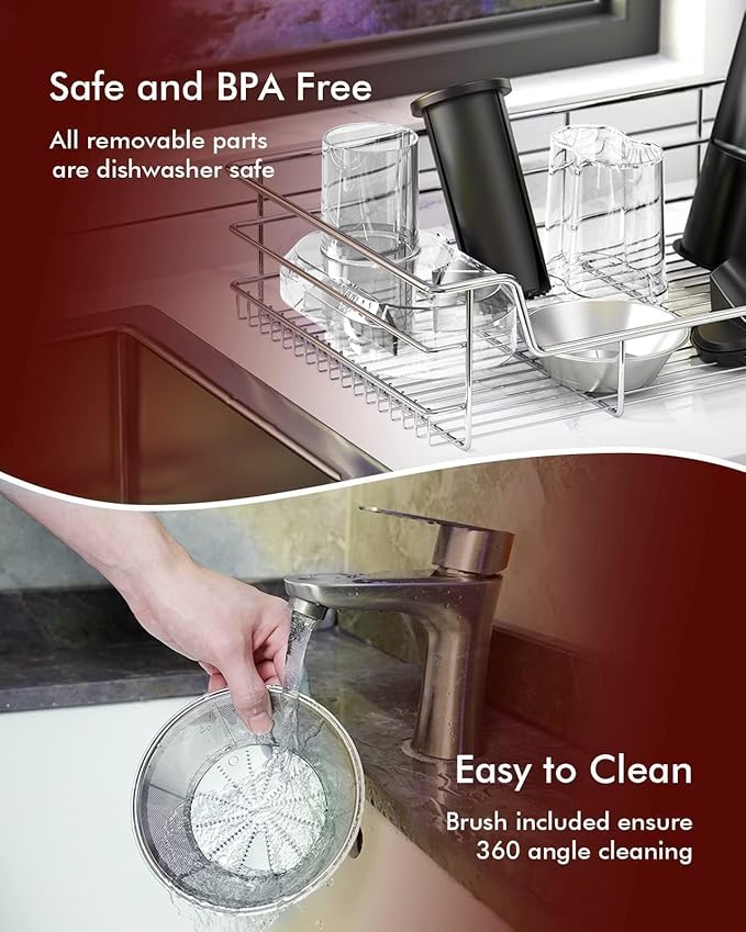 Juicer Machine - 3" Wide Mouth Centrifugal Juicer Extractor for Fruits and Vegetables, Red
