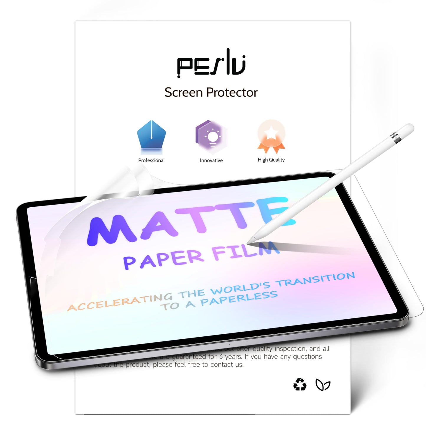 Peslv 2 Pack Like Paper Screen Protector for iPad Air 5th & Air 4th (10.9 Inch)/ iPad Pro 11 (2022/21/20/18), Matte Anti Glare PET Film/Blue Light Filter/Drawing & Writing Feel Like on Paper -Like New