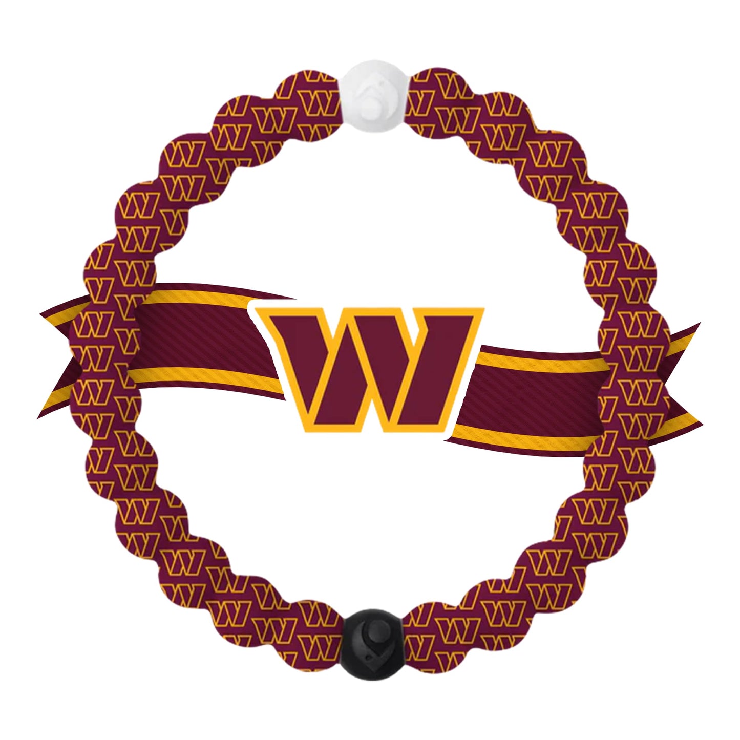 Lokai Silicone Beaded Bracelet for Men & Women, NFL Football Collection - Washington Commanders, Small - Silicone Jewelry Fashio