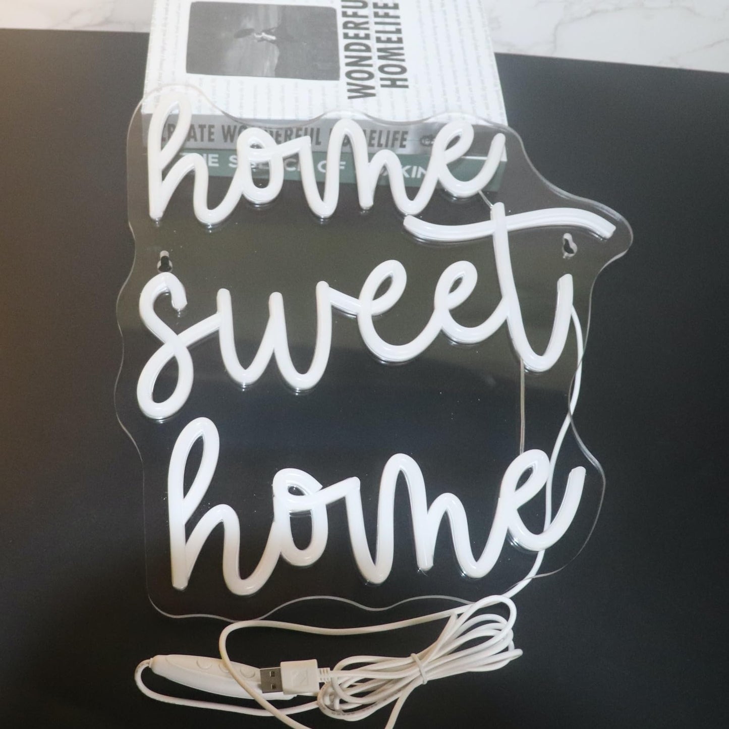 Home Sweet Home Neon Sign Positive Quotes Decorative Neon Lights For Home Room Wall Decor Neon Light Sign Christmas Birthday Gift Thanksgiving Gift(Warm White)