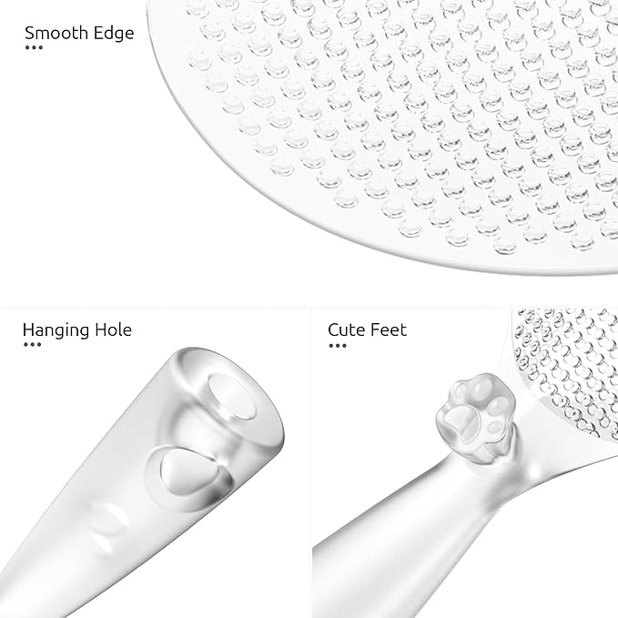 U-Taste 18/8 Stainless Steel Measuring Spoons Set of 7 and 329°F Heat Resistant Rice Spoon Paddle Scooper (Transparent)