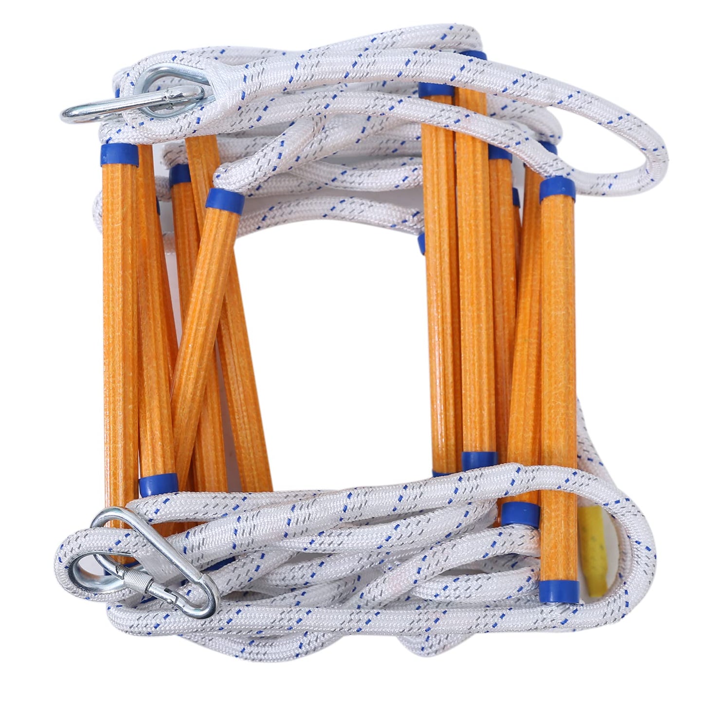 Rope Ladder,16 Feet Emergency Fire Escape Ladders Flame Resistant Safety Rope Ladder with Hooks,Fast to Deploy Sturdy and Strong Portable and Reusable 2 Story,Weight Capacity up to 2000 Pounds