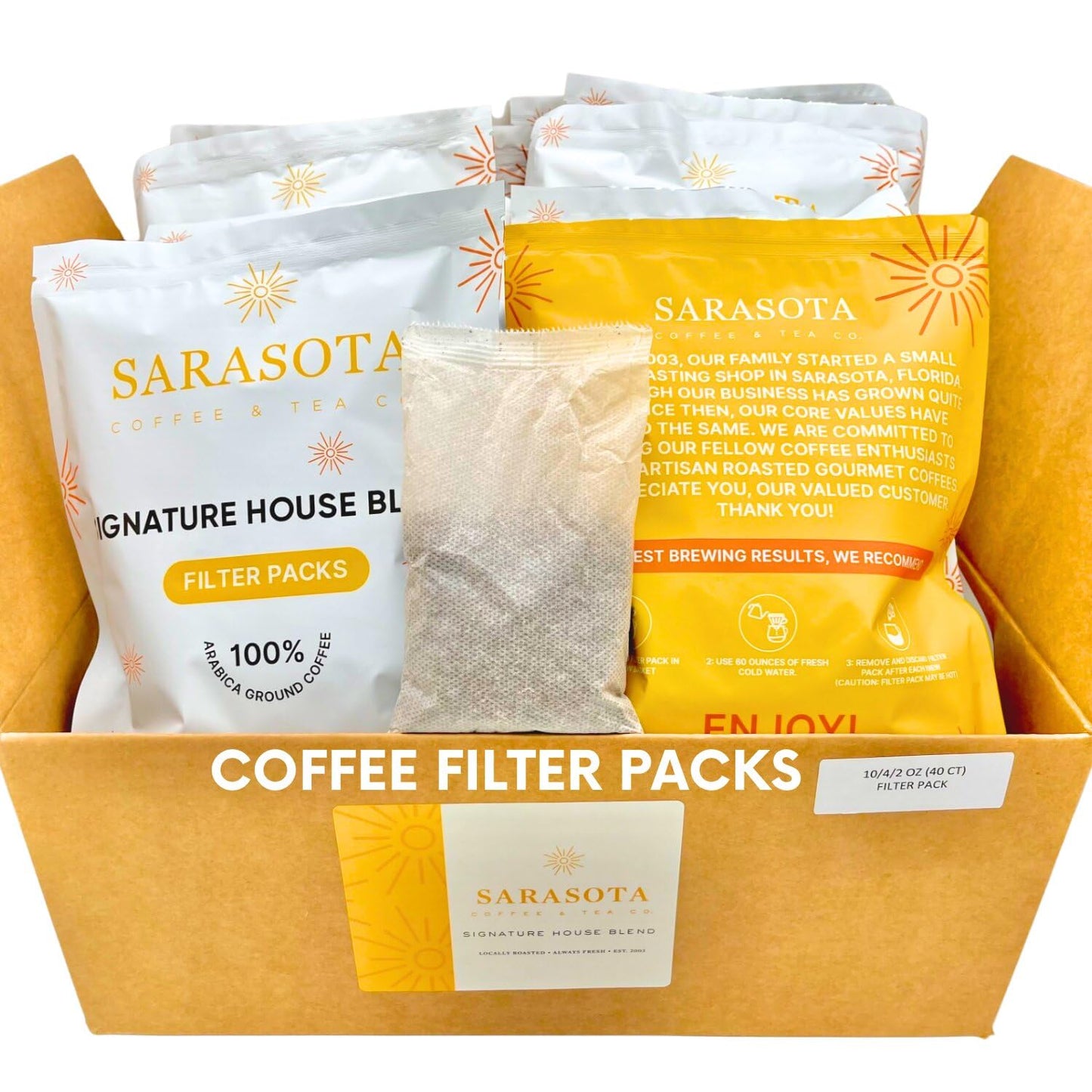 Coffee Filter Packs Coffee in Filter Packs Coffee Filter Packs 10-12 cup Breakfast Blend Signature House Coffee Filter Packs Medium Roast Filter Pack Coffee (2 Ounce Pack of 40)