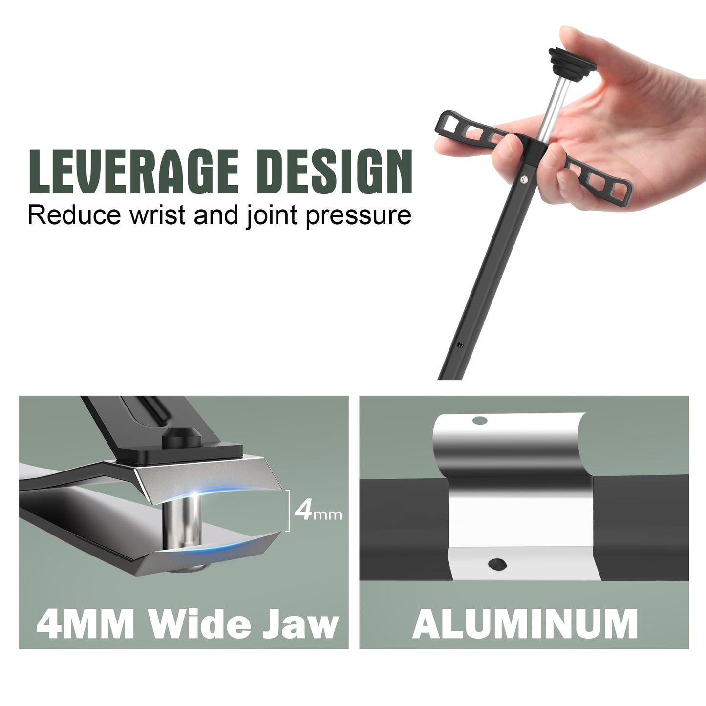 Foldable Extended Long Handle Toenail Clippers with Magnifier-4mm Wide Jaw & Ergonomic Design for Seniors, Arthritis& Limited Mo