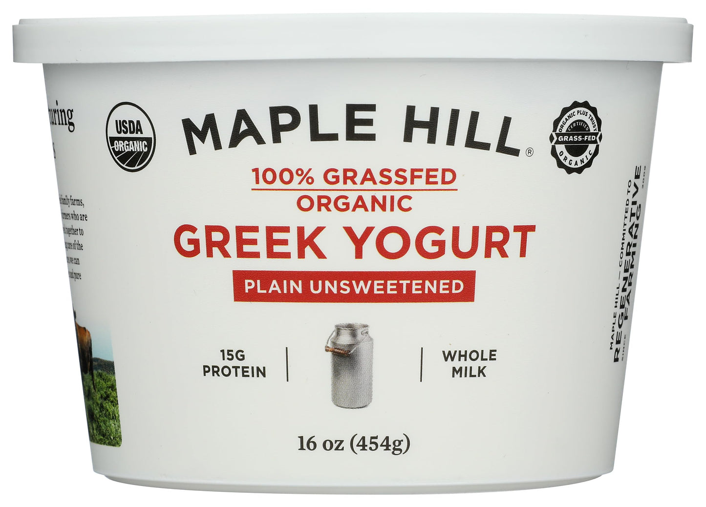 Maple Hill Creamery Organic Plain Greek Yogurt, 16 Oz