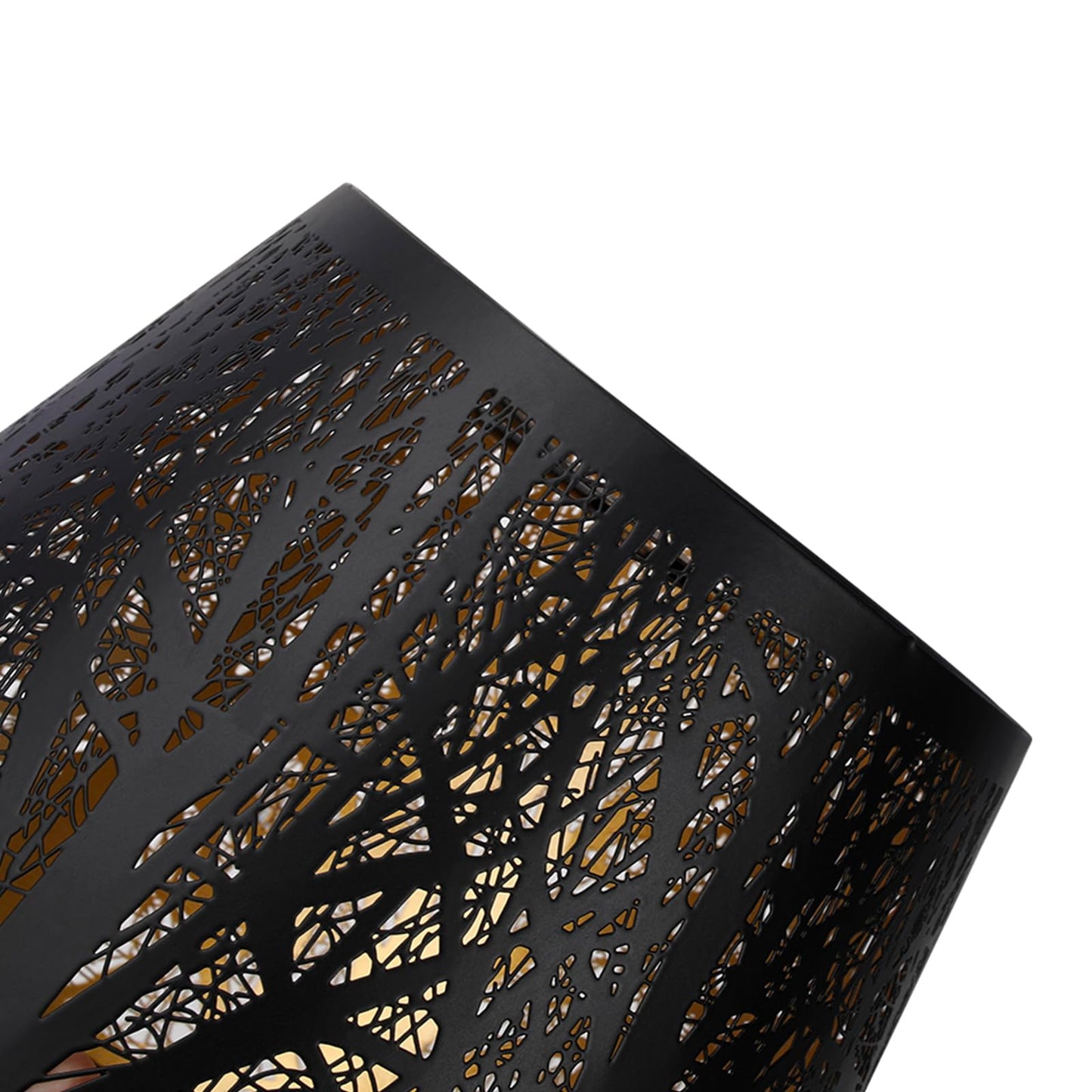 ALUCSET Etched Metal Lampshade, Black Forest, 6in Top, 10in Bottom, 7.5in Height, Fits Most Table & Floor Lamps, Model LLA-S