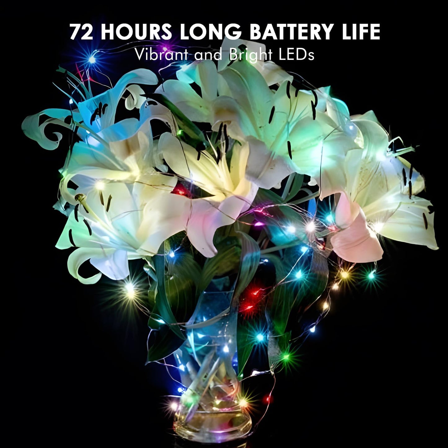 Bexdir 12 Pack Fairy Lights, 7FT 20LED Waterproof Silver Wire, Battery Operated, Coloured, Outdoor/Indoor Home Decor