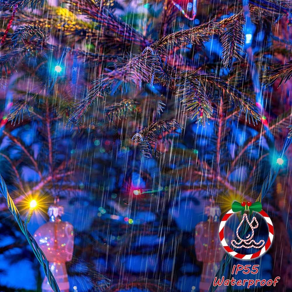 Realization 500 LED Christmas Tree Lights - 180FT, 8 Modes, Waterproof, Multicolor, Model YLS1000WD01