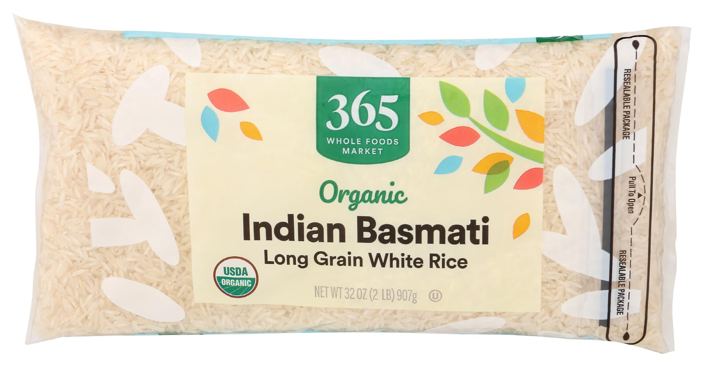 365 by Whole Foods Market Organic White Basmati Indian Rice 32 Ounce