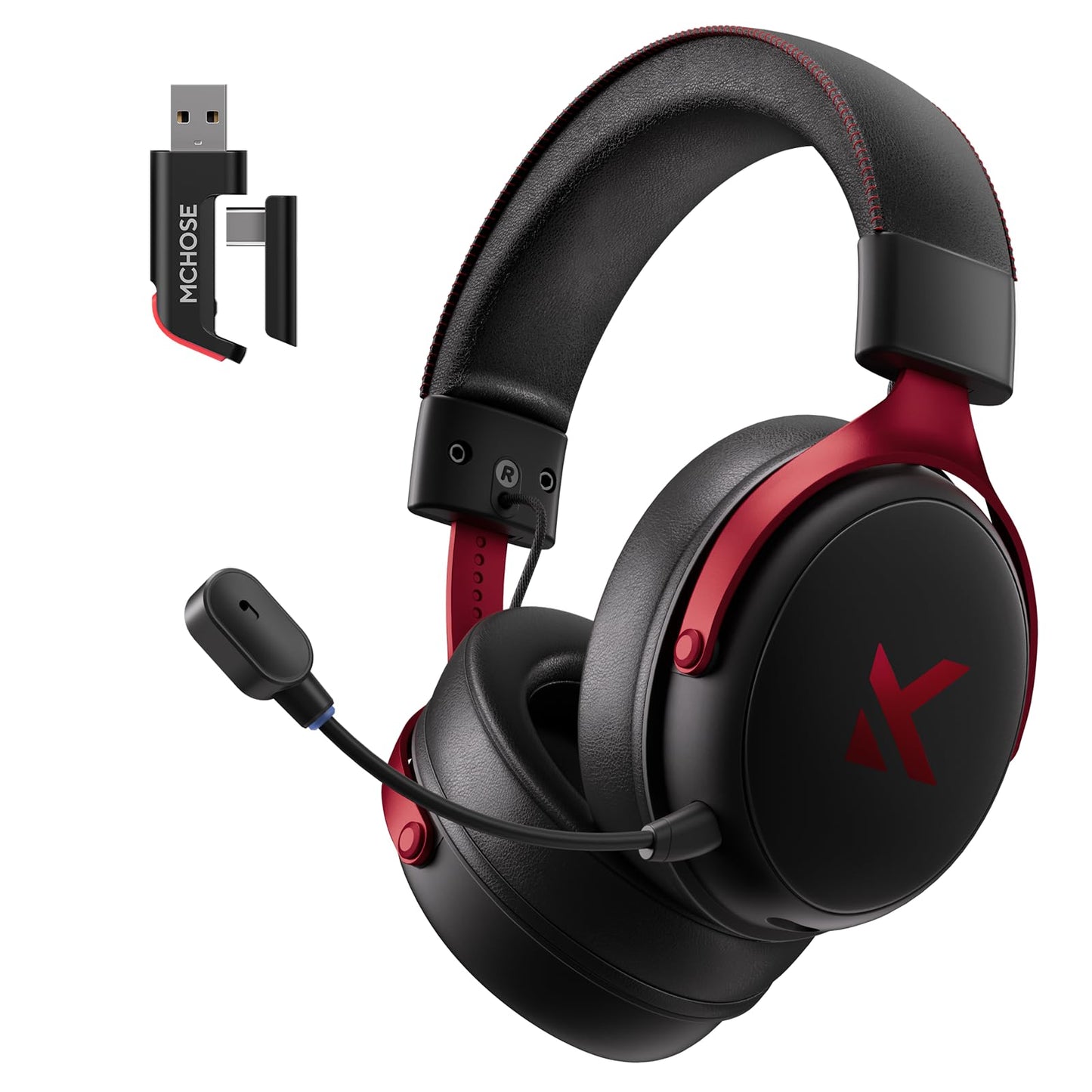 MCHOSE V9 Wireless Gaming Headset 7.1 Surround Sound for PS5 PS4 PC SWITCH TOPSPEED Gaming Headphones with Noise Canceling Mic,