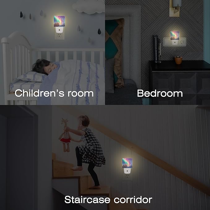 Starfish and Seashell Night Light Plug into Wall, Summer Beach Ocean Waves Dusk to Dawn Night Light Plug in,0.5w Energy Saving Sleep Friendly NightLight for Kids Boys Girls Home Decor