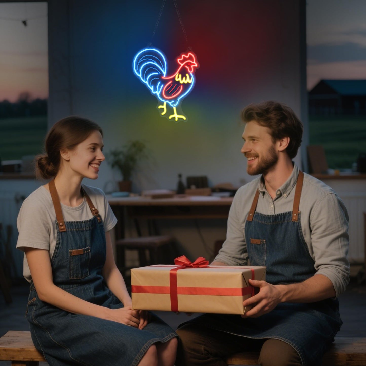 nite Rooster Neon Sign Led Neon Lights For Room Wall Table Decor Art Home Party Birthday Holiday Gift For Kids Teens mature-themeds