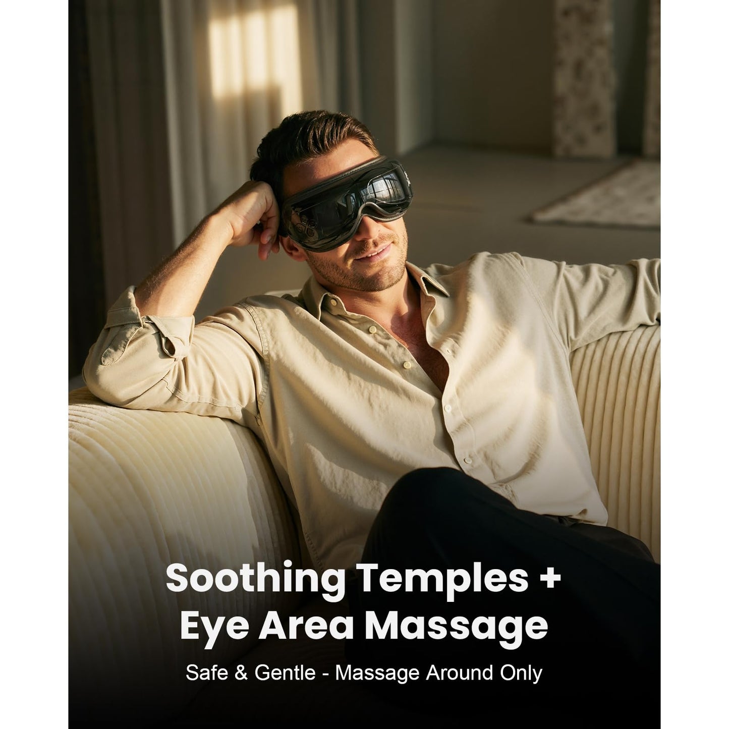 BOB AND BRAD Heated Eye Massager with Remote Control FSA Eligible HSA - EyeOasis 2 Plus Personal Eye Care Compress Device - Electric Eye Mask with Compression & Music for Migraines & Dry Eye Relief