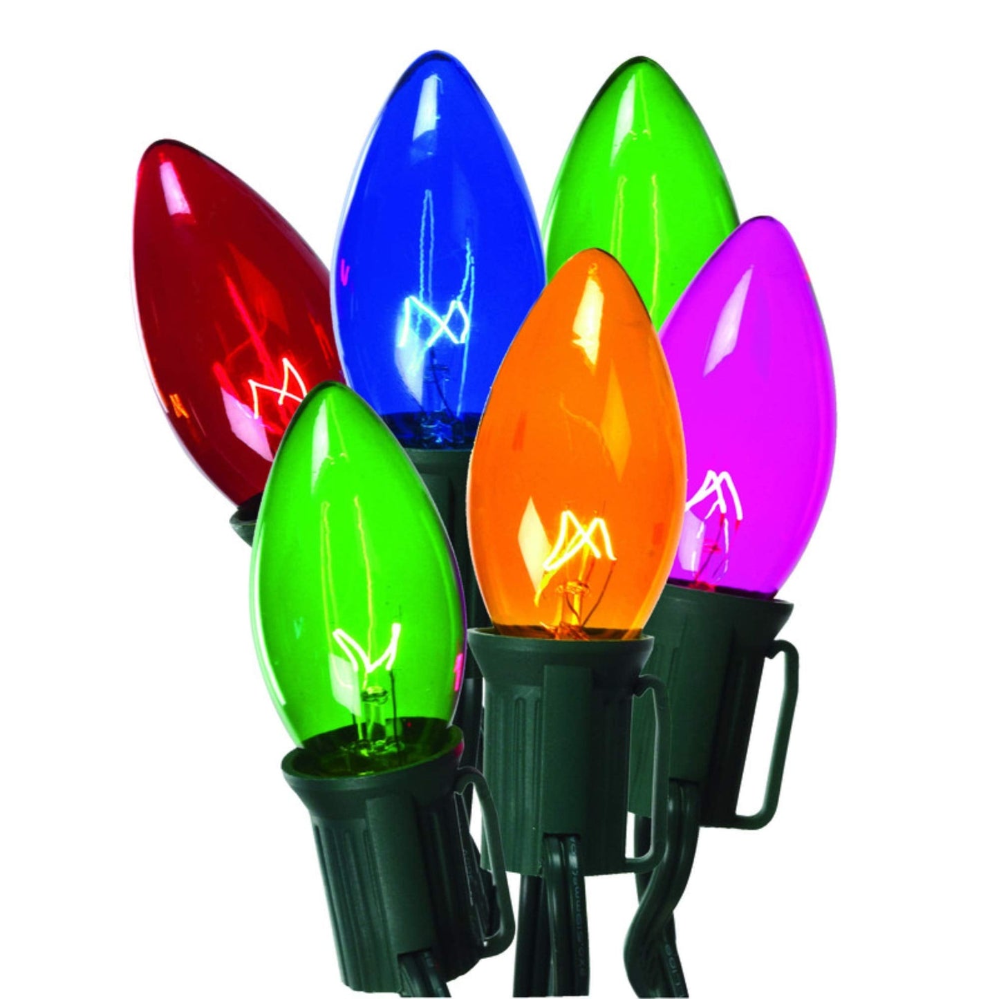 Celebrations C42u4211 C9 Light Set, 25 Multicolored, 25 Plastic Bulbs