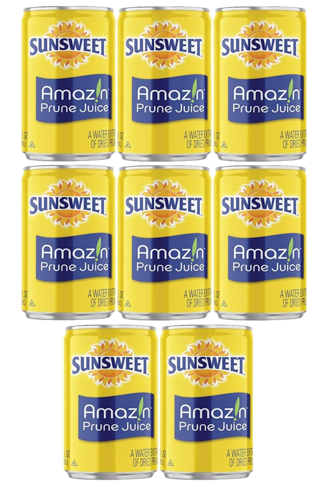 Sunsweet Prune Juice - Pack of 8 Cans - 7.5 oz Cans - Amazin Prune Juice - Excellent Source of Fiber - Keep Your Digestive System in Balance
