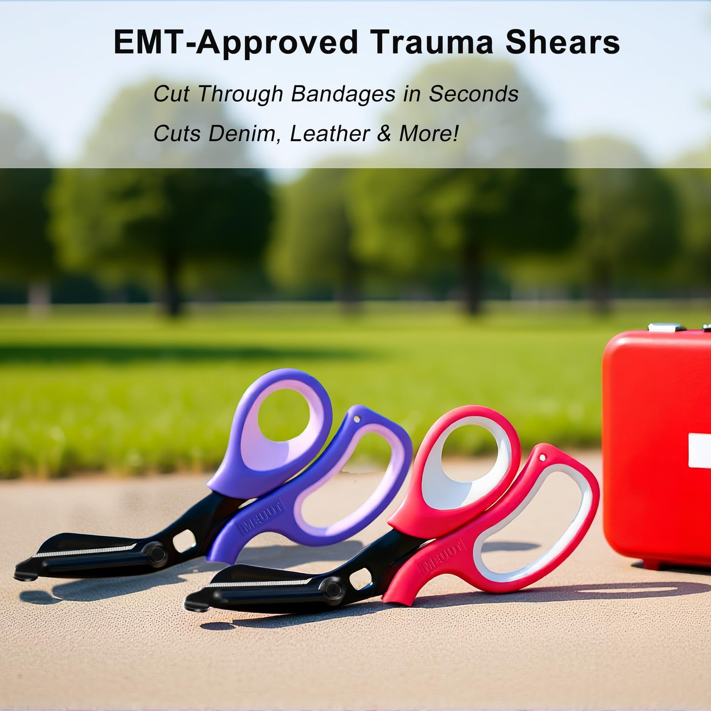 MEUUT 2 Pack Medical Scissors Trauma Shears -8 inch Patented Bandage Scissor Heavy Duty Surgical Grade EMT Scissors for EMT Workers Doctors Nurses