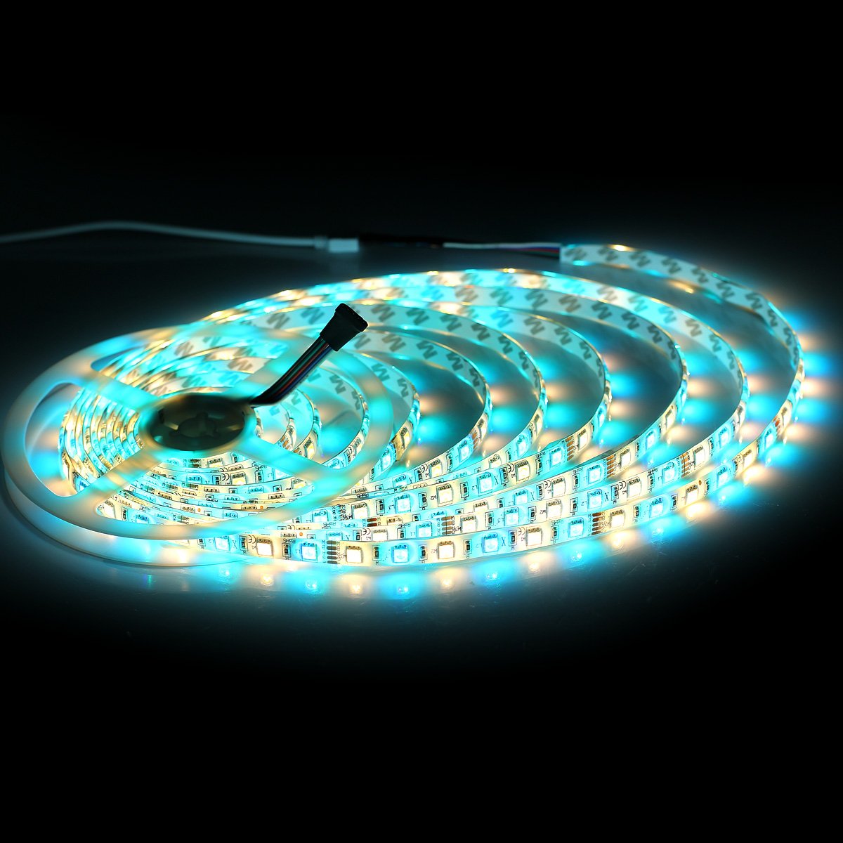 Supernight Rgbww Led Strip Light, 16.4Ft Waterproof Rgb + Warm White, 300 Leds, Model Ebt371-1, Multicolor