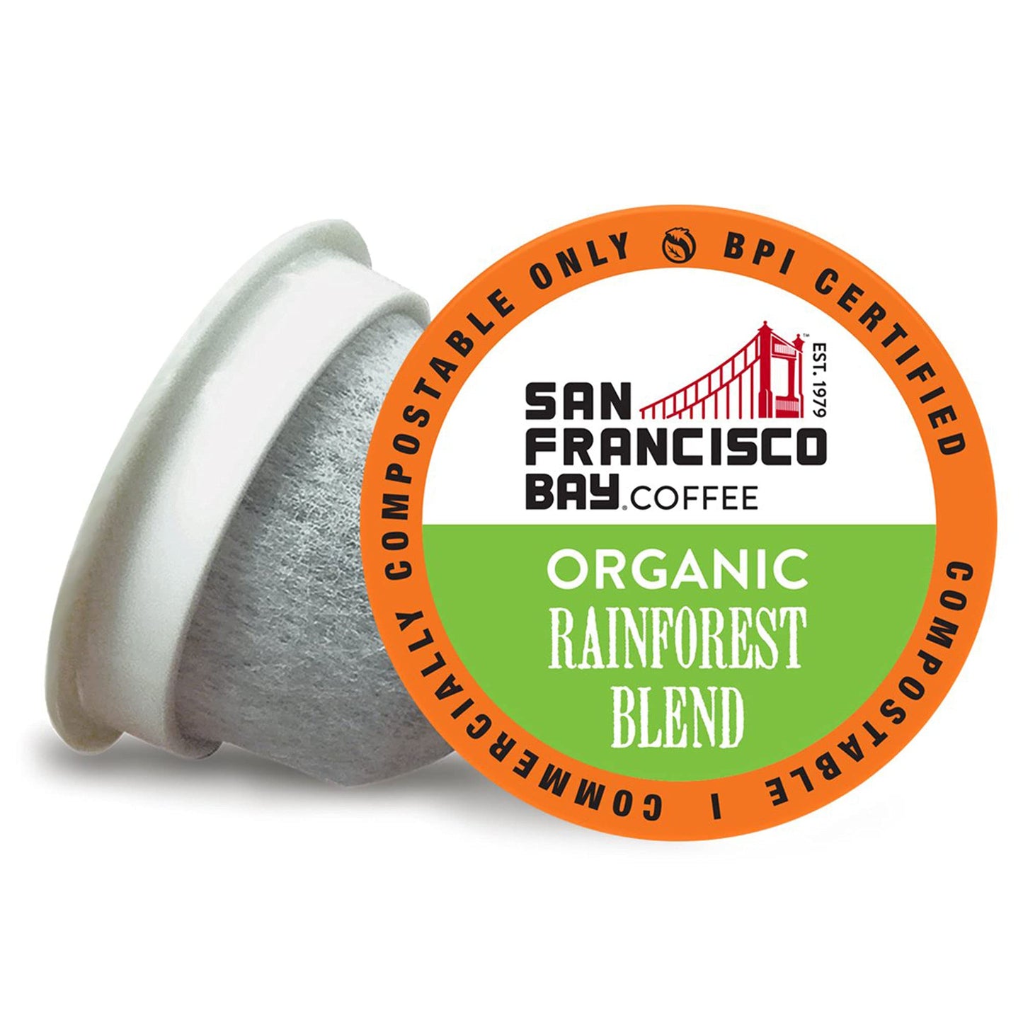 SF Bay Organic Rainforest Blend Coffee OneCup - 72 Count Compostable Coffee Pods - Medium Roast Arabica - Compatible with Most Keurig K-Cup malt-inspired