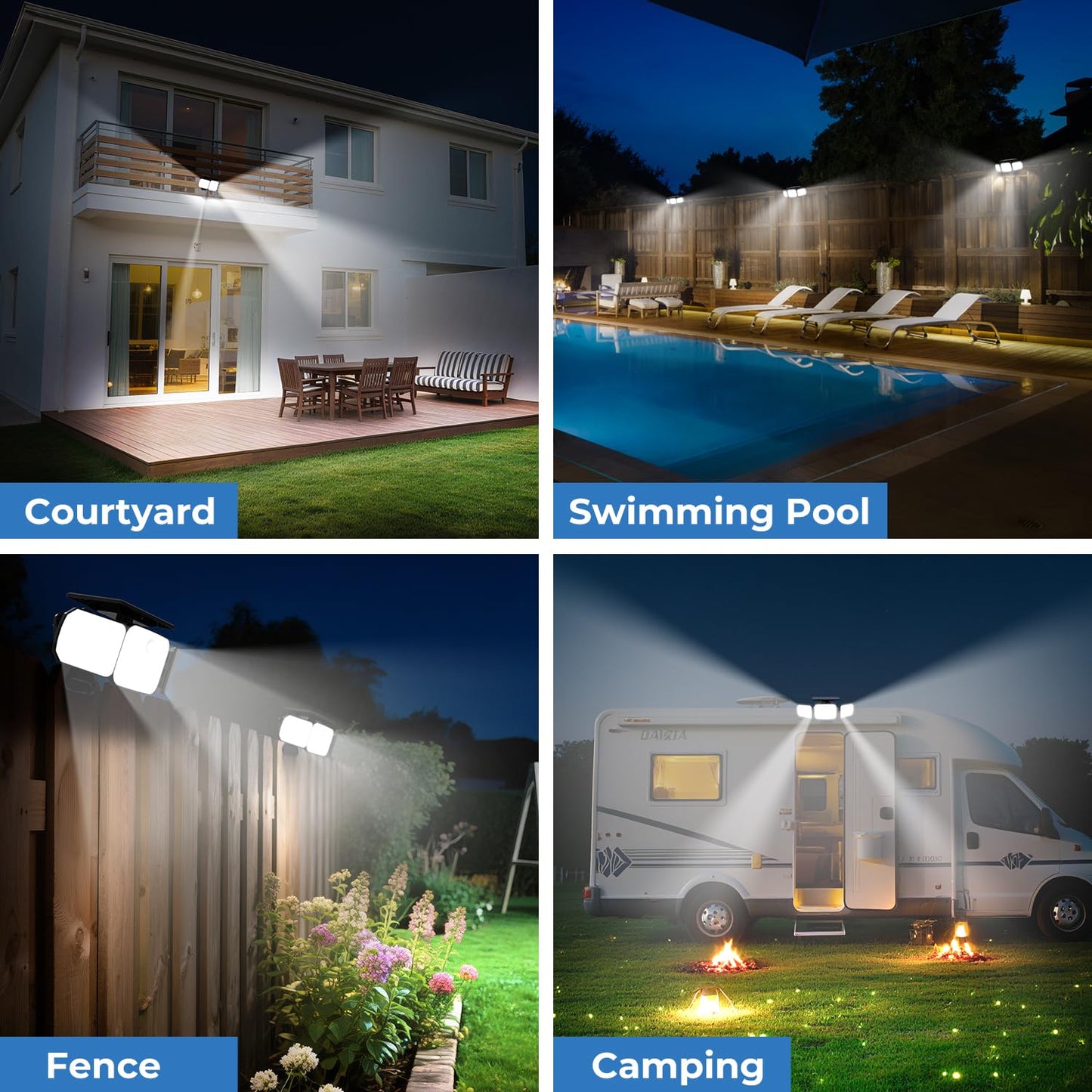 Peasur Solar Motion Lights Outdoor with Remote Control, IP65 Waterproof, 1 Pack, Black