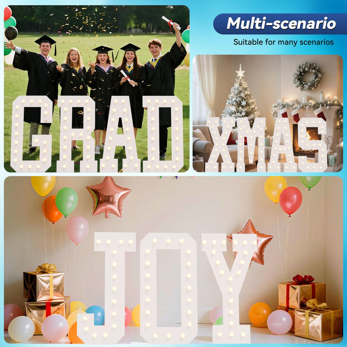 4Ft Marquee Light Up Letters Marquee Letters Y Pre-Cut Foam Board Set Can Be Used For Birthday Party Grad Prom Party Decoration Wedding Event Baby Shower