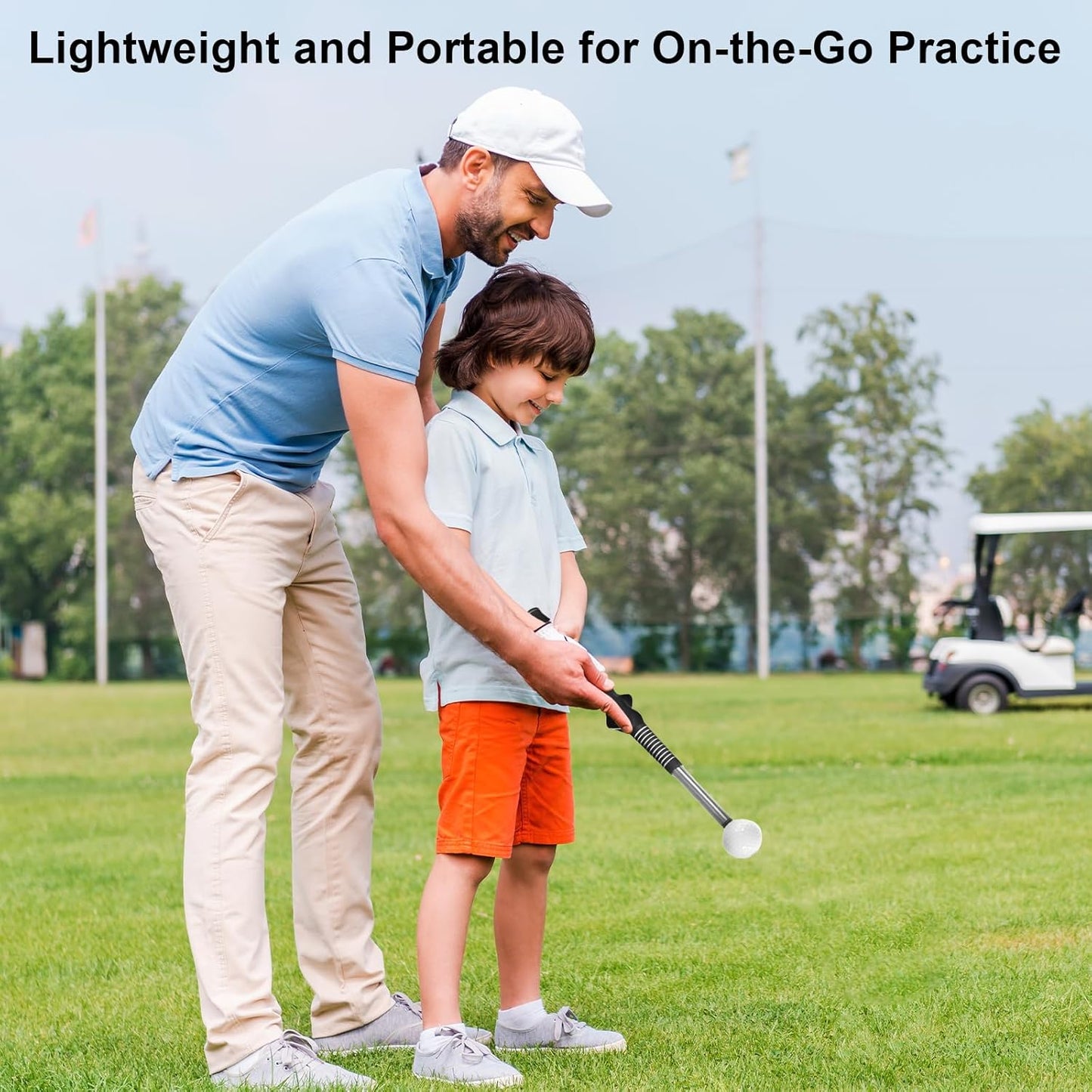 Golf Training Aids, Golf Grip Training Aid Swing Trainer with 1 Arm Posture Correction Band and 1 Telescopic Golf Simulator, Golf Practice Accessories Perfect for Beginners and Pros
