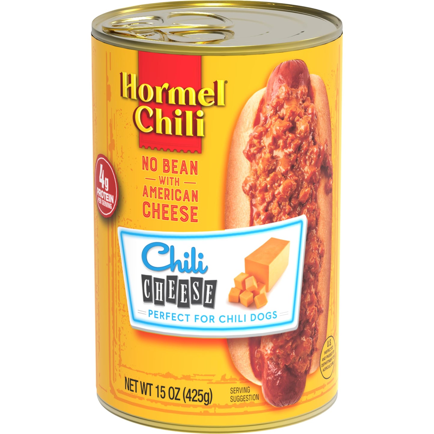HORMEL Chili No Bean with American Cheese No Artificial Ingredients 15 Oz 12 Pack