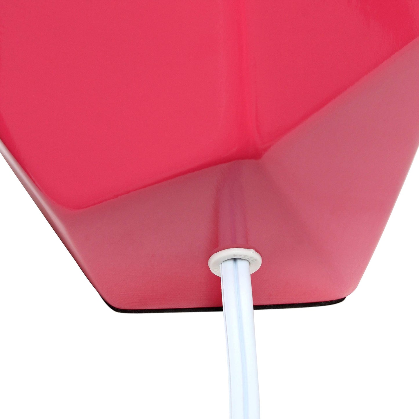 Simple Designs Lt2065-Pnk Mini Table Lamp, Pink Ceramic Shade, 5.5X5.5X10.4