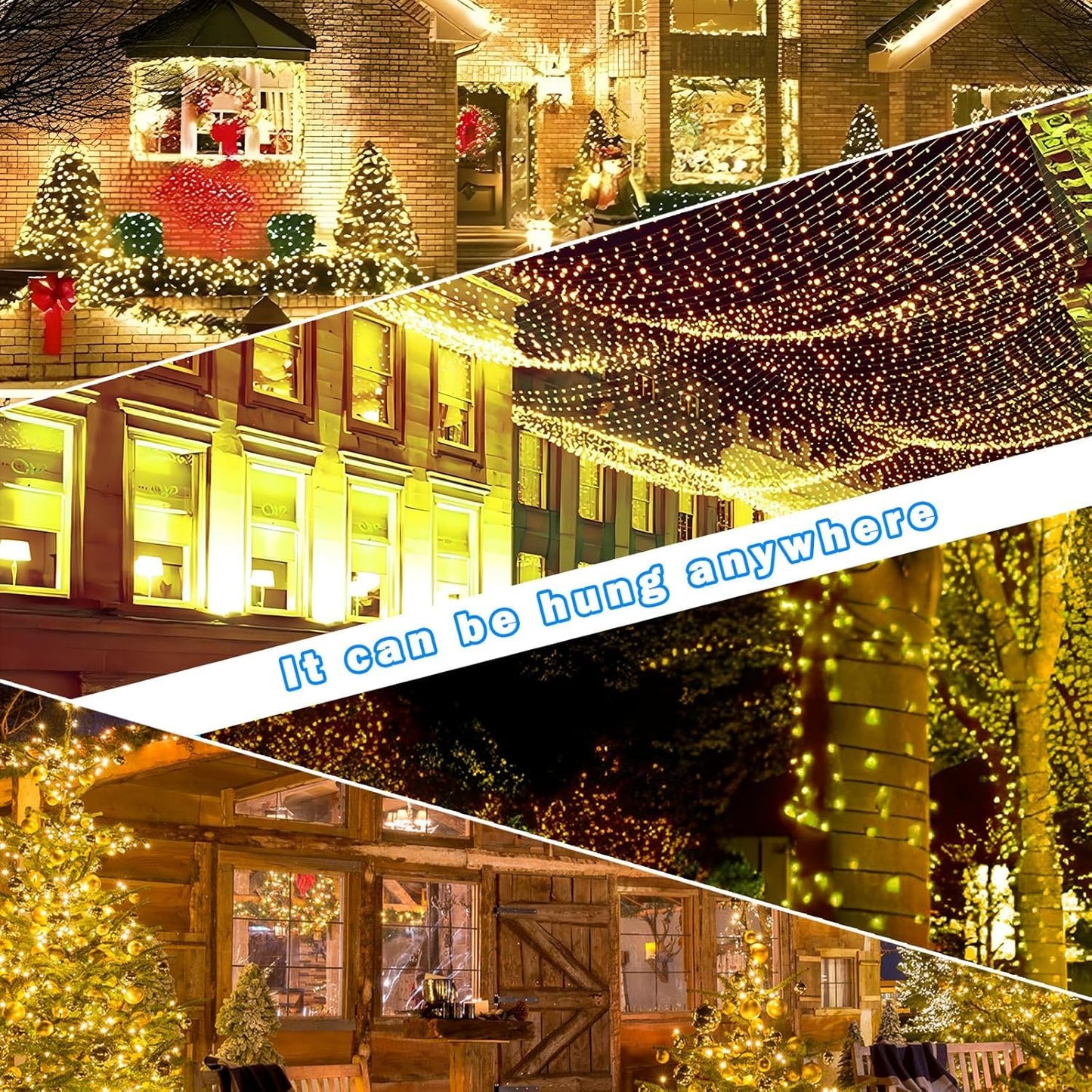 Solarbaby Solar Christmas Lights Outdoor 164Ft 500Led Solar Sting Lights 19 Modes Solar Fairy Light Outdoor For Xmas Tree Garden Porch Christma Decoritons Warm White