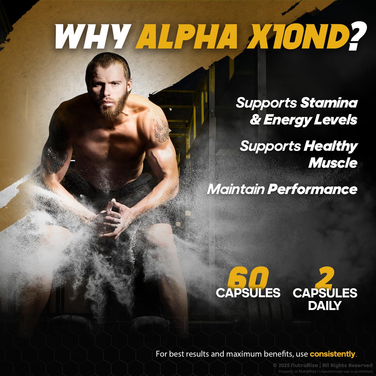 (2 Pack) Alpha X10nd Ultra for Men, Official Male Formula to Maintain Stamina and Peak Performance, All-Natural Blend for Nutrition and Health Support, AlphaX10nd Supplement Reviews (120 Capsules)