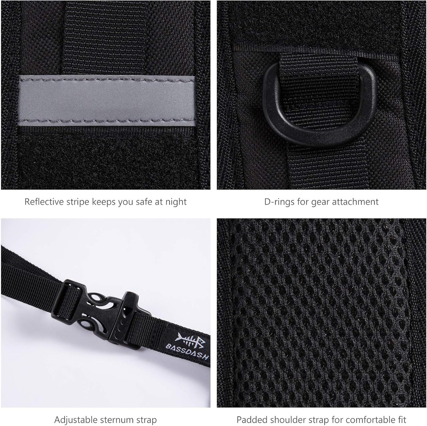 Bassdash Backpack Straps Replacement Adjustable Padded Shoulder Straps for Backpack Dry Bag