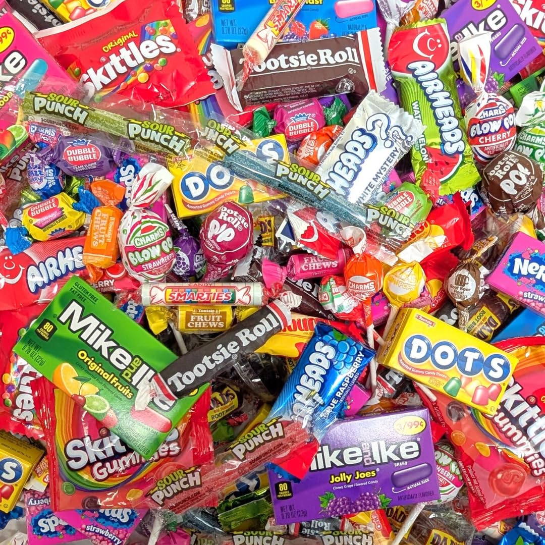 Ultimate Name Brand Candy Variety Pack - 5 lb Bulk Candy Individually Wrapped - No filler Candies - Perfect for Party Candies St