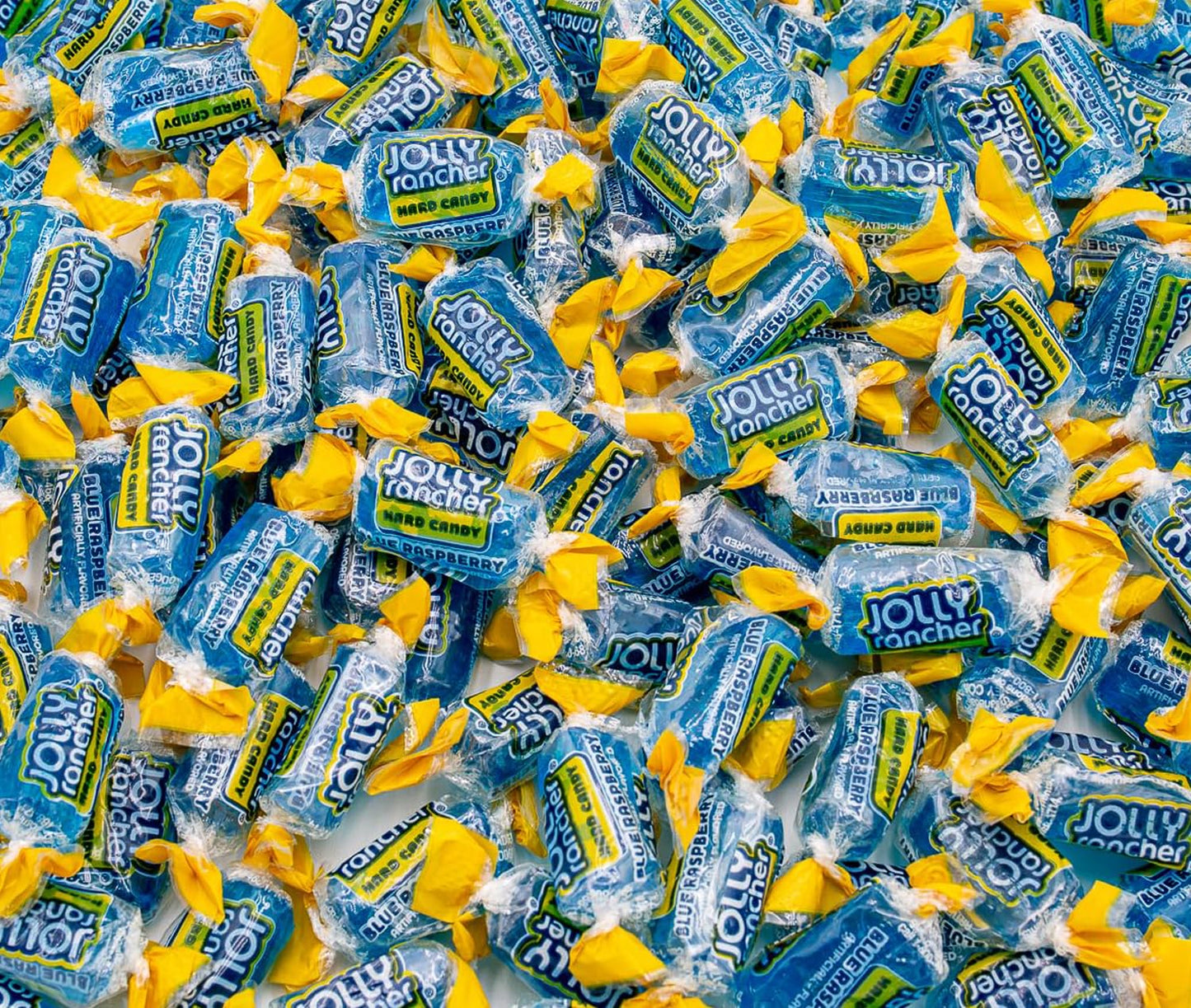 BLUE RASPBERRY JOLLY RANCHER Hard Candy Original Flavor 1 lb - Bulk Bag Individually Wrapped (74 Pieces)