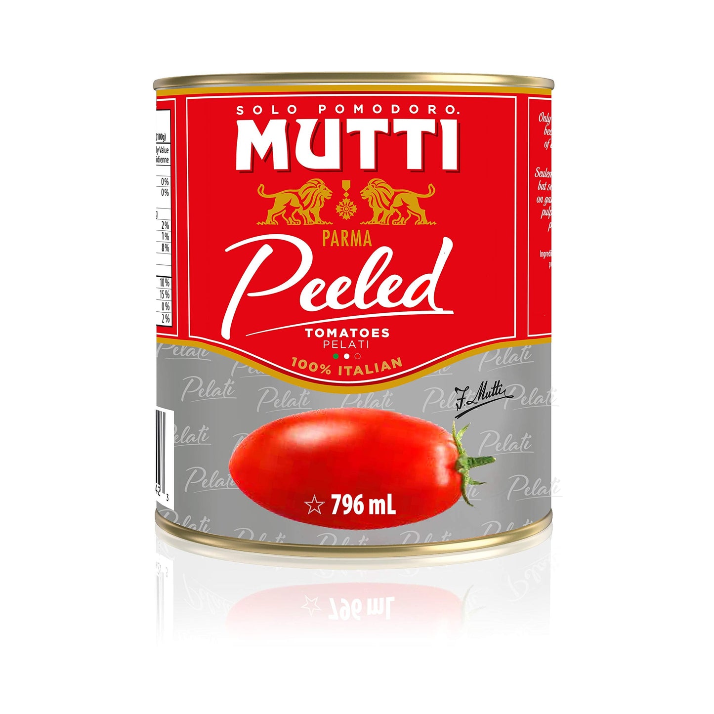 Mutti Whole Peeled Tomatoes (Pelati), 28 oz. | 1 Pack | Italys #1 Brand of Tomatoes | Fresh Taste for Cooking | Canned Tomatoes