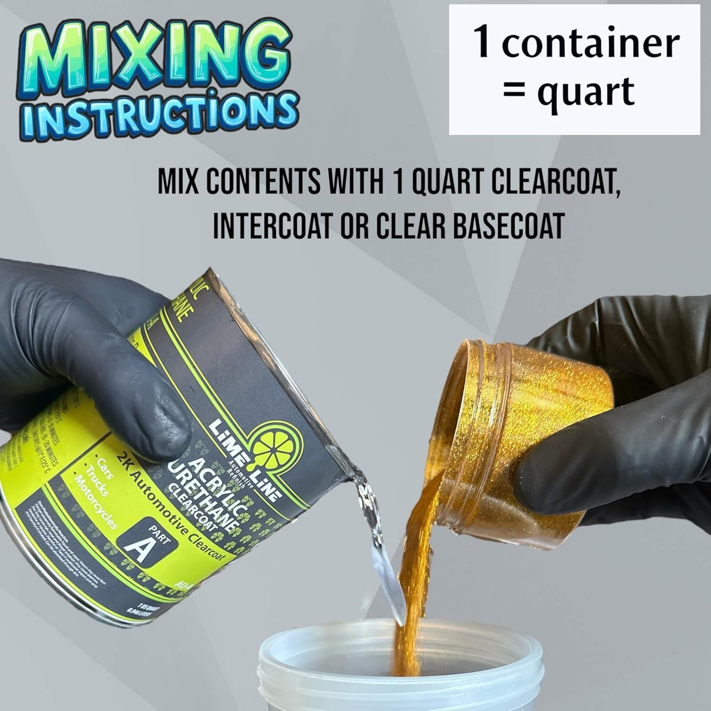 LiME LiNE Sprayable Metal Flake Paint Additive: Solvent Resistant Glitter for Automotive Custom Painting (Bronze.)