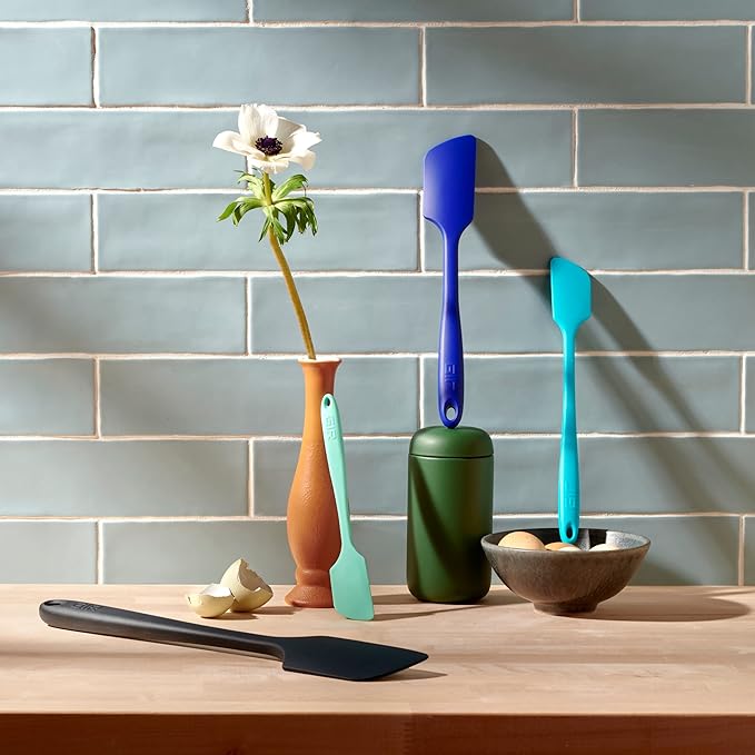 GIR: Get It Right Silicone Spatula Turner - Non-Stick Heat Resistant Kitchen Spatulas for Baking, Cooking, Scraping, and Mixing - 16 Inch, Navy - Silicone Cooking Utensils