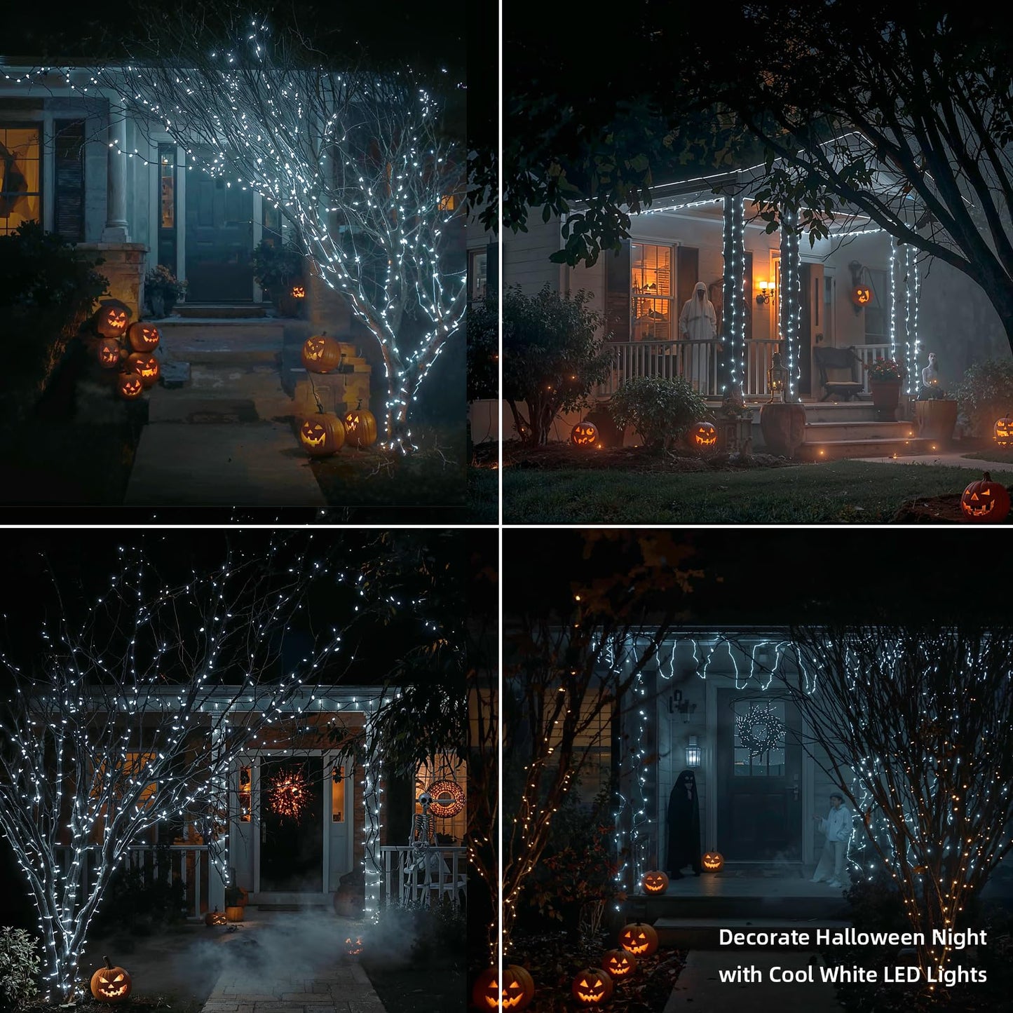 Etinga 100 Led String Lights 33Ft Cool White Plug In Fairy Lights With 8 Modes Indoor Outdoor Christmas Lights For Bedroom Tree Patio Porch Wedding Holiday Decorations (Cool White 100 Led 33Ft)